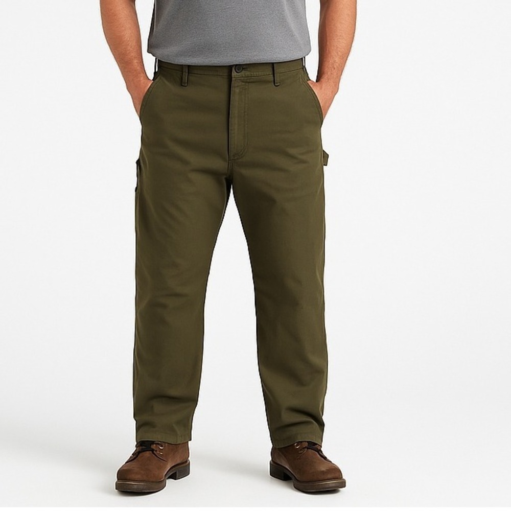Carhartt B324 DFE Work Pants 42x32 Relaxed‎ Fit Utility Tool Pocket Olive Green